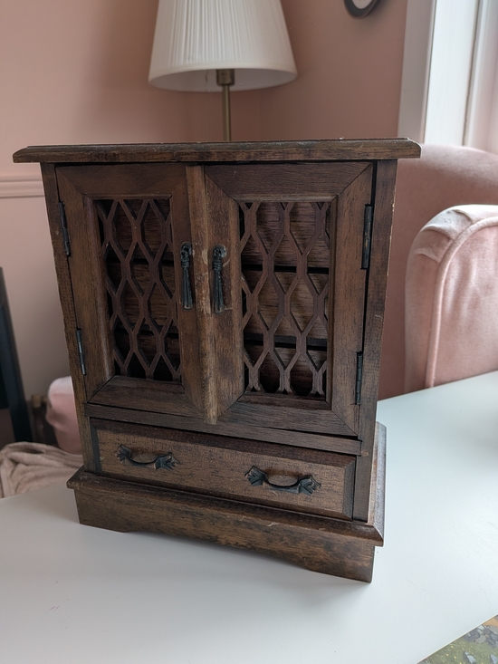 Other - Vintage Wooden Jewelry Box/Music Box Dark Brown